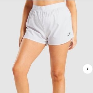 Gymshark White Unlined Athletic Shorts Sz S